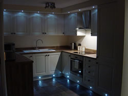 The kitchen lighting at Kingston Self Catering in Orkney