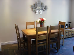 The handsome dining room at Kingston House
